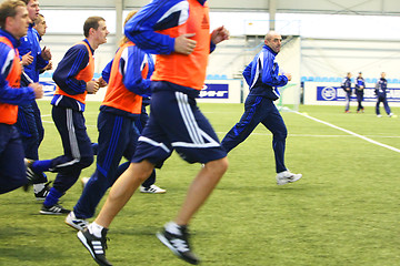 Image showing Soccer training