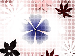 Image showing Flowers & Leafs - background