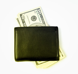 Image showing Black leather wallet