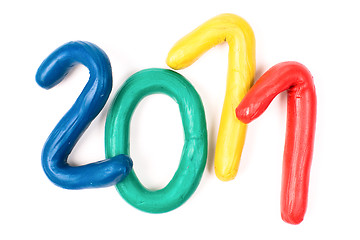 Image showing Plasticine 2011 new year