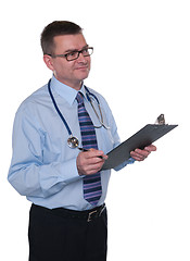 Image showing Male doctor isolated on white smiling