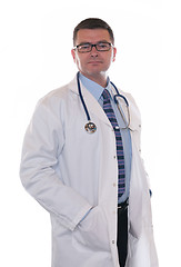 Image showing Confident doctor isolated on white