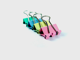 Image showing Colored binding clip