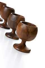Image showing Wooden cups