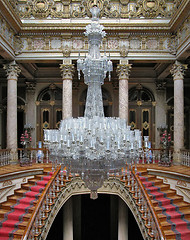 Image showing Baccarat chandelier in Dolmabahce Palace, Turkey