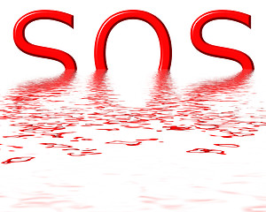 Image showing Sinking SOS Signal