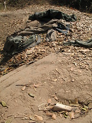 Image showing Body parts of Khmer Rouge victims emerge from mass graves