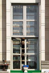 Image showing Skulls fill the memorial stupa at Choeung Ek, Cambodia