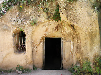 Image showing Entrance to cave house, Cappadocia, Turkey