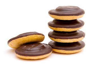 Image showing Round chocolate cookies