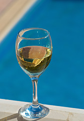 Image showing Wine poolside