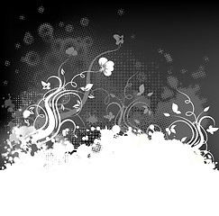 Image showing Grunge floral background