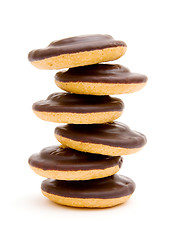 Image showing Round chocolate cookies 