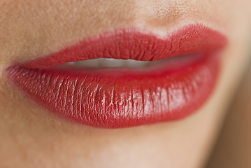 Image showing Close up of girl's lips