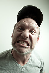 Image showing expresive man doing a funny face