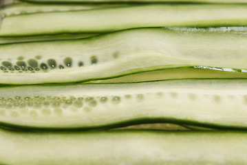 Image showing Sliced cucumber