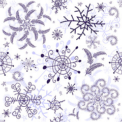 Image showing Seamless white christmas pattern