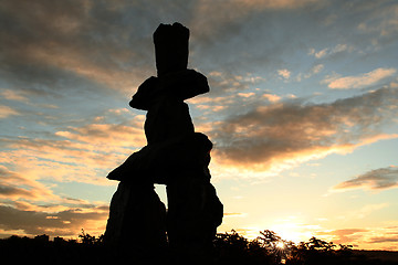 Image showing Inukshuk