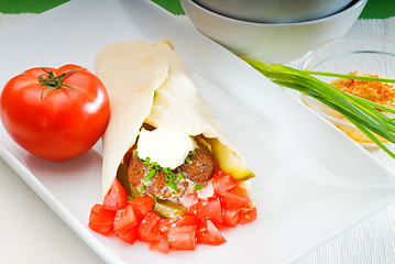 Image showing falafel wrap