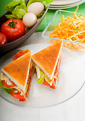 Image showing club sandwich