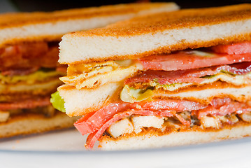 Image showing club sandwich