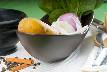 Image showing fresh vegetables and spice