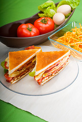 Image showing club sandwich