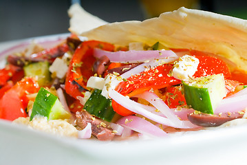 Image showing fresh salad wrap