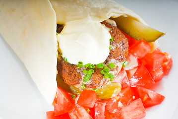 Image showing falafel wrap