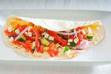 Image showing fresh salad wrap