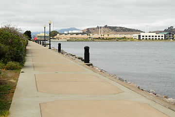 Image showing Trail on harbour