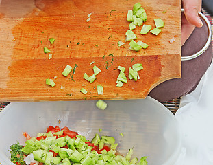 Image showing The picnic. Healthy food