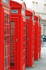 Image showing Old british phones