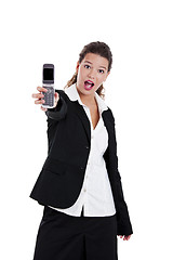 Image showing Businesswoman talking on phone