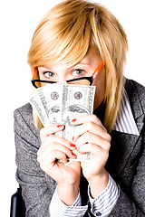 Image showing businesswoman with money