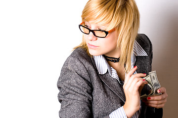 Image showing businesswoman with money