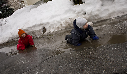 Image showing Crawling through the mud