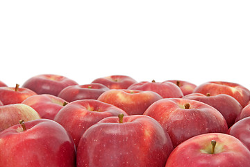 Image showing Many red apples on white background