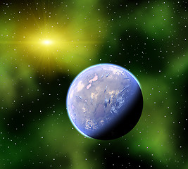 Image showing colorful space landscape