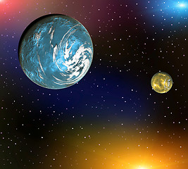 Image showing colorful space landscape