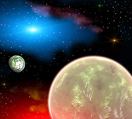 Image showing colorful space landscape