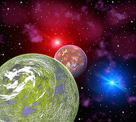 Image showing colorful space landscape