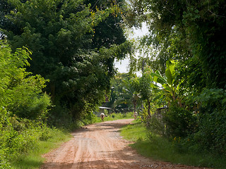 Image showing Village road in Thailand