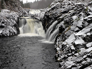 Image showing winter waterfall 
