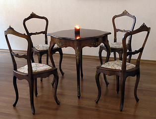 Image showing table and four chairs