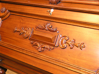 Image showing mahogany secretaire