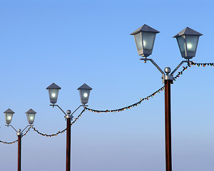 Image showing street lamps