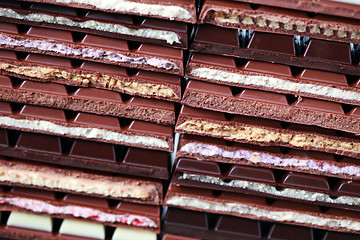 Image showing stack of chocolate