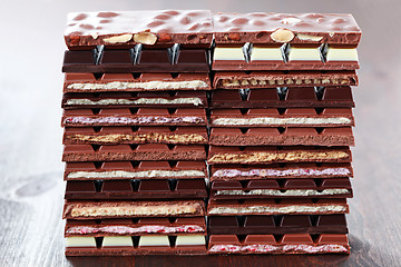 Image showing stack of chocolate