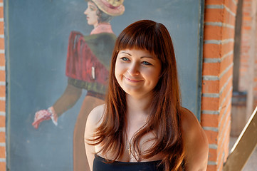 Image showing Beauty red-haired girl.